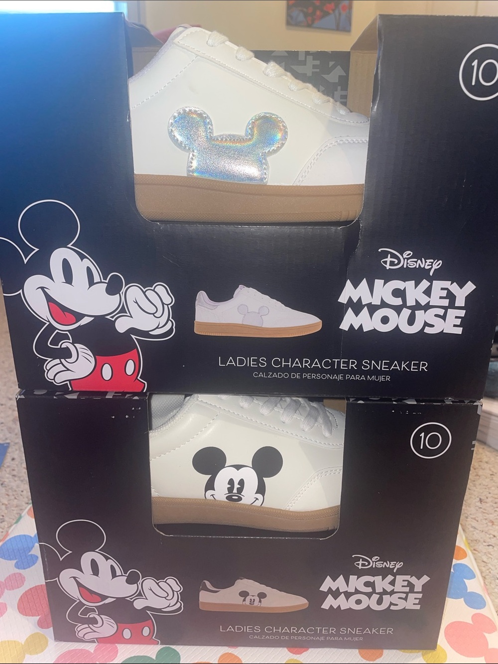 2 pairs of Disney Aldi Mickey Mouse Sneakers